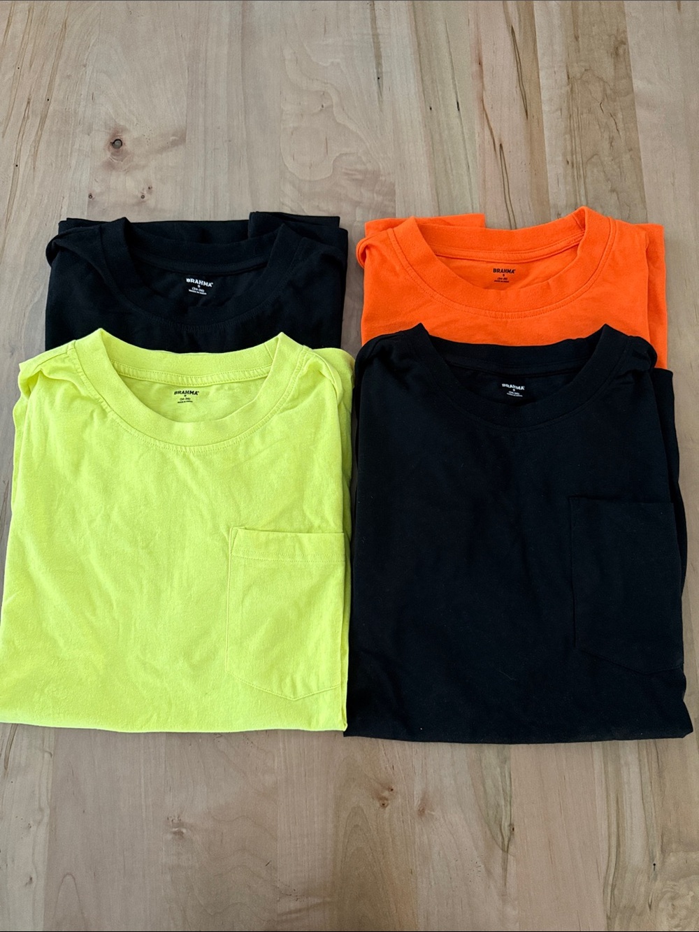 Brahma Neon Lime & Black Crewneck Tee Duo